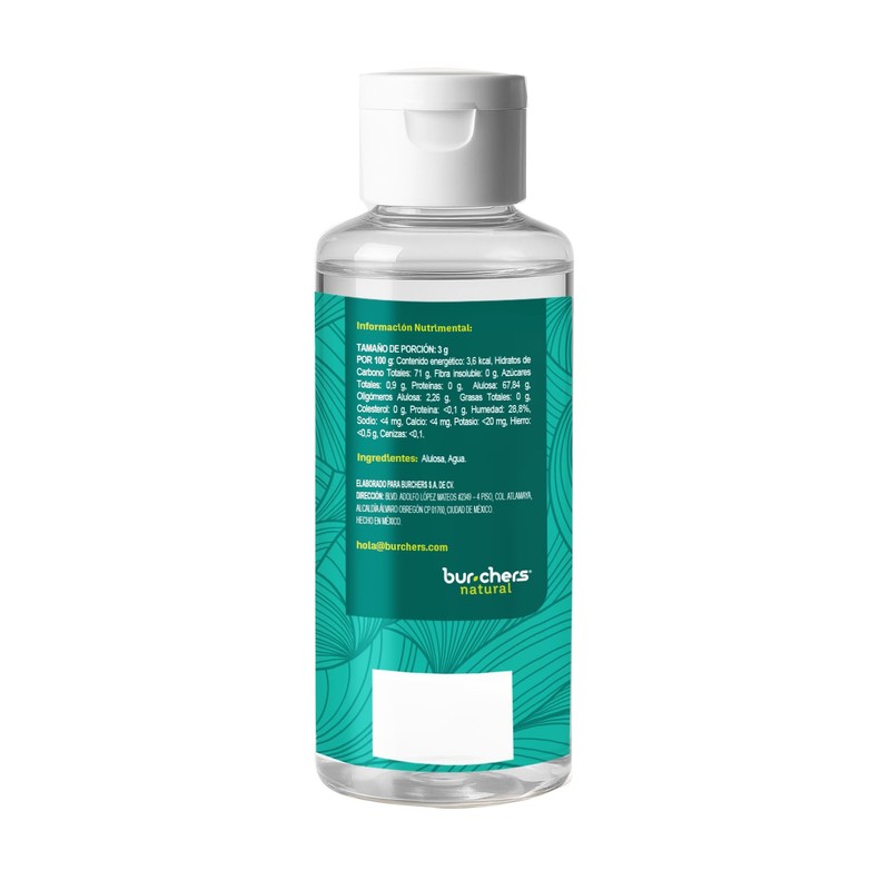 Burchers Natural - Alulosa liquida, Endulzante Natural Sin Calorías, 100g,