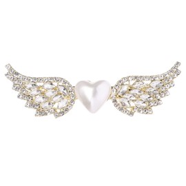 Outanaya Unique Angel Wings Hairpin Pearl and Rhinestone Hair Accessories for Women