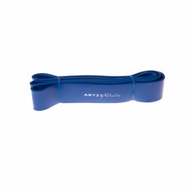 ARTZT vitality Theraband Power Band Fitness Band Made of Easy-Care Latex Exercise Band for Training Strength, Back, Abdomen, Arms and Shoulders, Blue, Very Heavy, 104 cm
