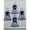 Christmas Tree Decoration Bell Royal Blue with White Winter Landscape