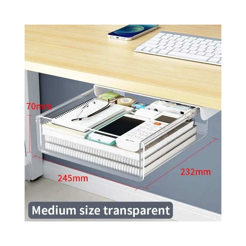 Closiq Desk Drawer Organizer – Self Adhesive Hidden Compartments for