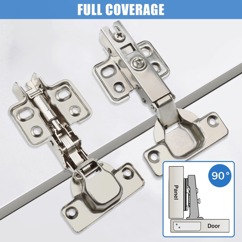 CVIUYO 10 Pcs 35mm Soft Close Kitchen Cabinet Hinges, Concealed