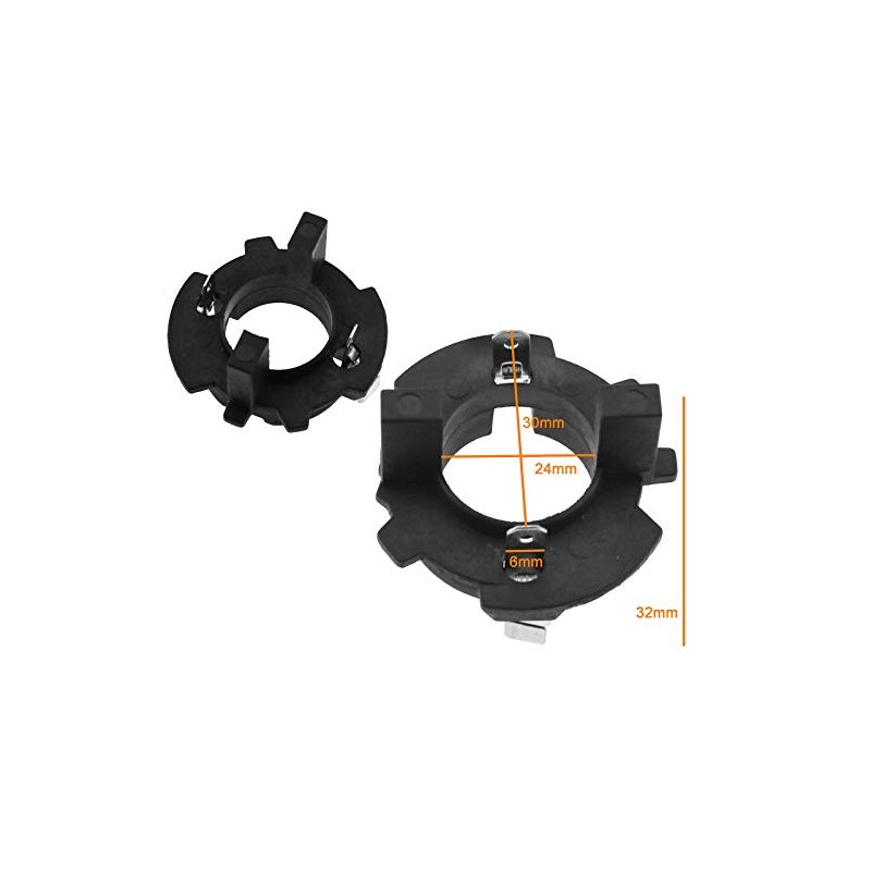 Create idea 2pcs HID H7 Headlight Bulb Mount Adapter Compatible