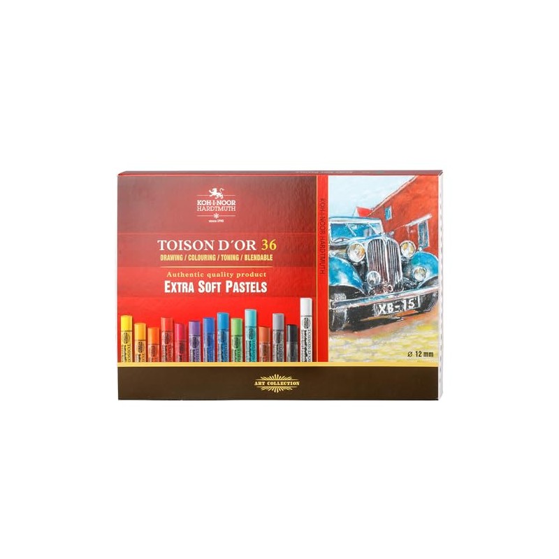 KOH-I-NOOR Toison D'or 8555 Artist's Extra Soft Pastels, Pack of