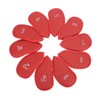 10PCS Golf Club Head Cover PU Leather Protective Abrasion Resistant