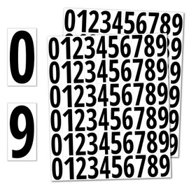 600 Pieces, 1" - Vinyl Number Stickers, Waterproof Stick On Numbers - Black Numbers