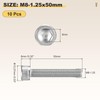 METALLIXITY Socket Head Cap Screw(M8-1.25x50mm)10Pcs, 304 Stainless Steel Allen Socket