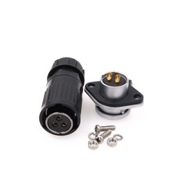 ZBLZGP HP20 Waterproof Aviation Connector Electrical Cable Plug and Socket for RV Solar LED Light Connector (3 Pin, Female Plug + Male Socket)