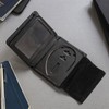 ASR Federal Black Leather Bifold RFID Wallet Police Badge Holder