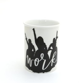 Work pencil holder, brush cup, pen and pencil holder, can add feather pens- Lennymud by Lorrie Veasey (Without Pens)