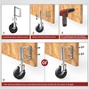 Gate Wheels with Side Brake, Spring Loaded Gate Casters for