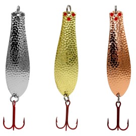 Doctor Spoons Freshwater Saltwater Premium Series 3 Pack - Fishing Spoons Bundle for Casting Trolling Jigging - Made in USA