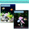 WishLotus Glowing Effect Fish Tank Decorations, Silicone Lotus Leaf Aquarium