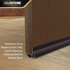 JELOSTONE U-Shaped Aluminum Door Bottom Shoes with Drip Cap(Dark Bronze)