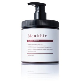 Menithic Clay Cream Shampoo, 9-in-1 Shampoo, Time-Saving, Scalp Care, Damage Repair, Moisturizing, 15.2 oz (450 g), Earl Grey Scent