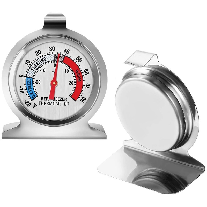 Greluma 2 Pcs Fridge Thermometer Freezer Thermometer with Large Dial