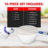 Chef Craft Easy to Read Plastic Measuring Cup Set, 10