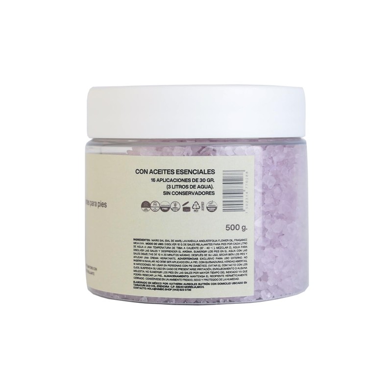NIMBO. Sales para spa de pies con aceites esenciales. (Lavanda)