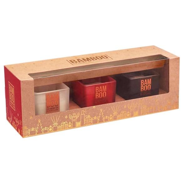 Bamboo by Set of 3 Mini Candles Orange Zest and