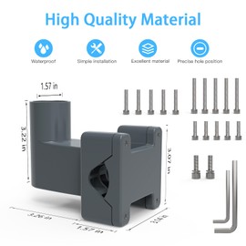 EDUP HOME Starlink Mini RV Ladder Bracket, Starlink Accessories Aluminium Alloy with Installation Range 0.8-1.97 Inch Pipe Adapter for Starlink Mini/V2 Internet Kit Satellite