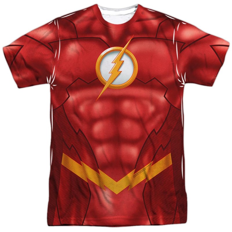Popfunk JLA Flash Athletic Uniform (Front/Back Print) 100% Polyester Adult