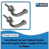 Ball End Curtain Holdbacks Hooks Gun Metal Ball End Curtain
