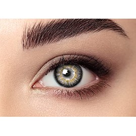 Colored Contact Tweezers Lenses Case Inserter Set for Party Masquerade, Light Gray