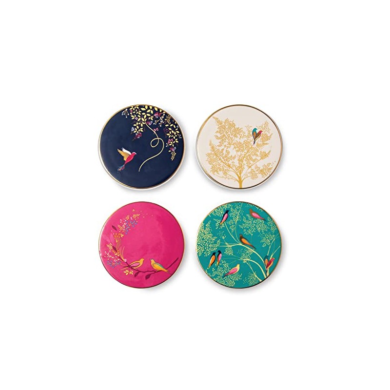 Sara Miller London Set of 4 Ceramic Coasters Gift Boxed,