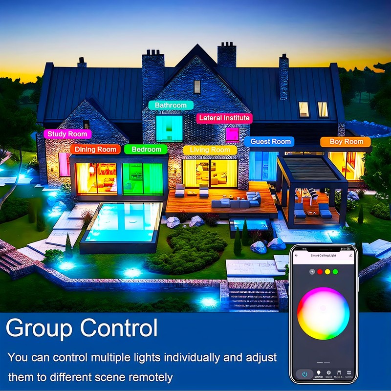 OURLOVEII 30 W LED Ceiling Light Smart Home 30 cm