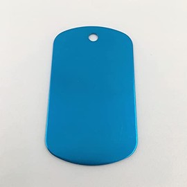 NUO RUI Colorful Rectangle Anodized Aluminum Stamping Blanks Discs for Craft Tags (Pack of 10) (Lake Blue)