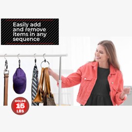 ROLLY HANGER Multipurpose Closet Hangers- Tie and Belt Hanger for Closet- Great Space Saving Belt Organizer for Wardrobe - Ideal for Storing Belts, Ties, Scarfs, Baseball Hats, Purses & More- 3 Pack