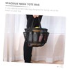 CHILDWEET Multi-pocket Beach Tote Bag for Travel Versatile Mesh Storage
