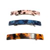 3pcs Large French Design Hair Barrette Clips Pins Grips Smooth