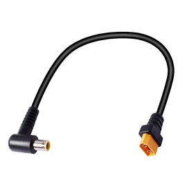 GINTOOYUN DC 8mm to XT60 Power Cable,90 Degrees Right Angle DC7909Male to XT-60 Male Adapter Cord for Portable Power Stations,Solar generators,Solar Panels 0.3m