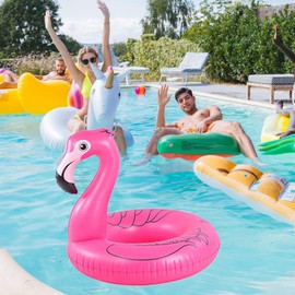 GiftExpress 48" Inflatable Flamingo Pool Float, Swim Party Toys, Fun Beach Floaties, Summer Pool Lilo Lounger for Adults & Kids, Pool Party Favor (2)