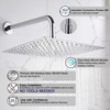 RODDEX Square Rain Shower Head, High Pressure Rainfall Showerhead, Large