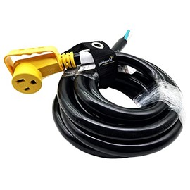 Parkworld NEMA 6-50 Female Lighted Outlet with Handle Power Cord Set Molded with STW 6AWG Cable (15FT)