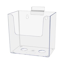 Marketing Holders 12 Pack Slatwall Acrylic Hanging Brochure Holder for Bifolds or Printed Literature Slot Wall Display Bin for 5.5" Flyers and Graphics for Reception Areas Schools and Libraries