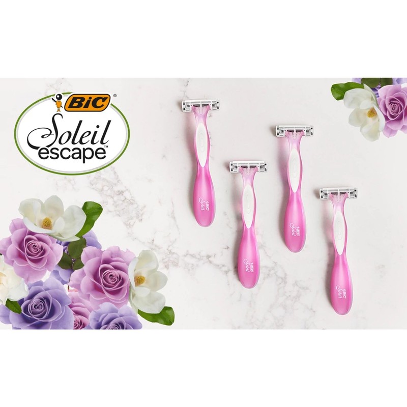 Rastrillo BIC Soleil Escape Rosa Magnolia para Mujer Banda Hidratante