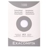 Exacompta Pack of 100 A5 Squared Index Cards - Ideal