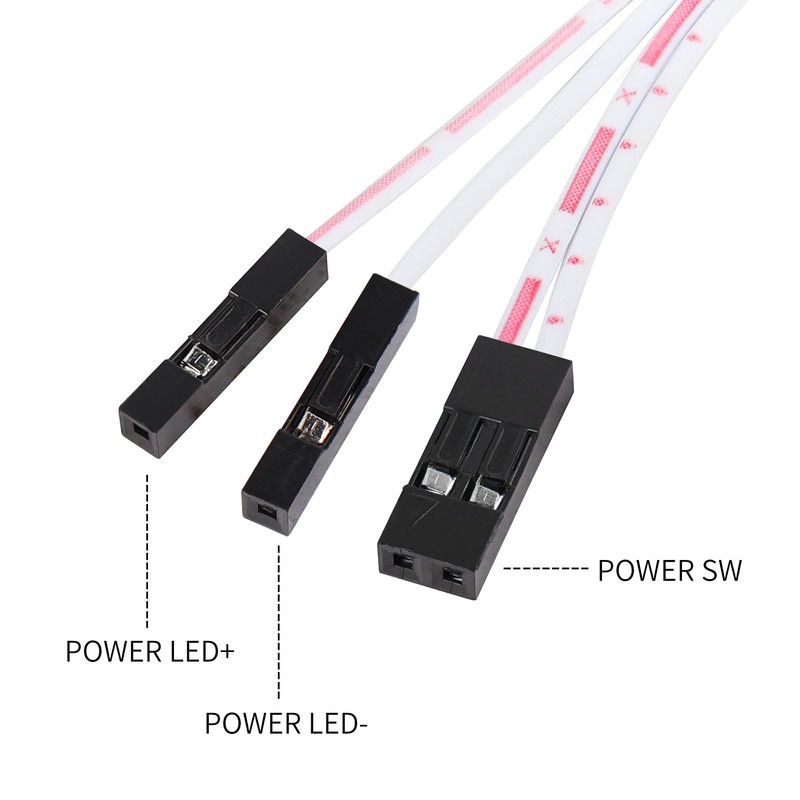 YACSEJAO 16mm Chassis Switch Host Metal Button Desktop Computer Host