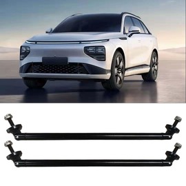 2PCS 11.42'' Splitter Strut Rods, Car Bumper Strut Rods, Front Lip Rod Protector Splitter, Adjustable Tie Support Bars, Lip Bumper Splitter, Universal Splitter Diffuser Strut Rods (Black)