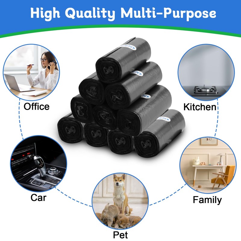 FAELNK Small Trash Bags 3 L Mini Bin Bags Small