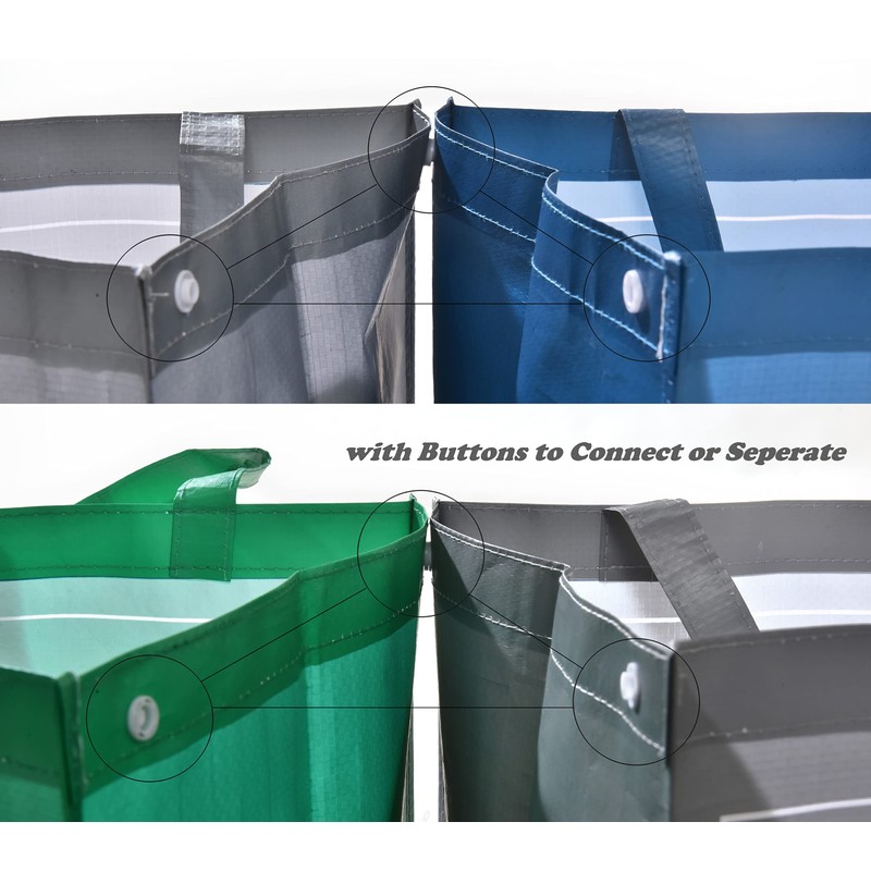 YOUNG DA Reusable Recycle Bags, 3-Piece Separate Recycling Bin Set