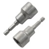 Cjueiom 2pcs 1/4" Quick-Change Hexagon Socket, 17mm Metric Nut Drivers