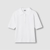 JAJU [JAJU] Women's Collar Short-Sleeve Knit_White