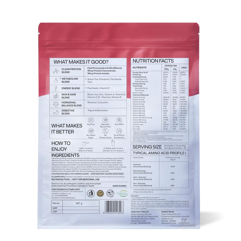 OZIVA OZiva Protein & Herbs Whey Protein with Ayurvedic Herbs