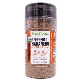 FreshJax Premium Gourmet Organic Spice Blends (Peppered Habanero: Organic Hot Grill Spice)