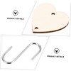 IWOWHERO 1 Set Wooden Cutouts for DIY Projects Heart Shaped