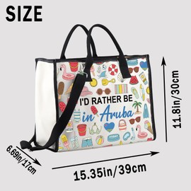 G2TUP Aruba Lover Gift I'd Rather Be in Aruba Makeup Bag Aruba Trip Cosmetic Bag Aruba Souvenirs Gift Aruba Travel Gift (Be in Aruba TT)